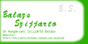 balazs szijjarto business card